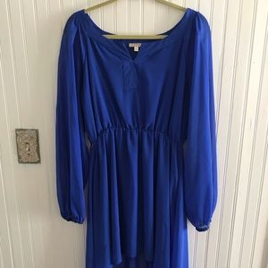 Gianni Bono Royal Blue Long Sleeve Dress